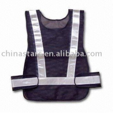 Schwarz 100% Polyester Mesh reflektierende Sicherheitsweste